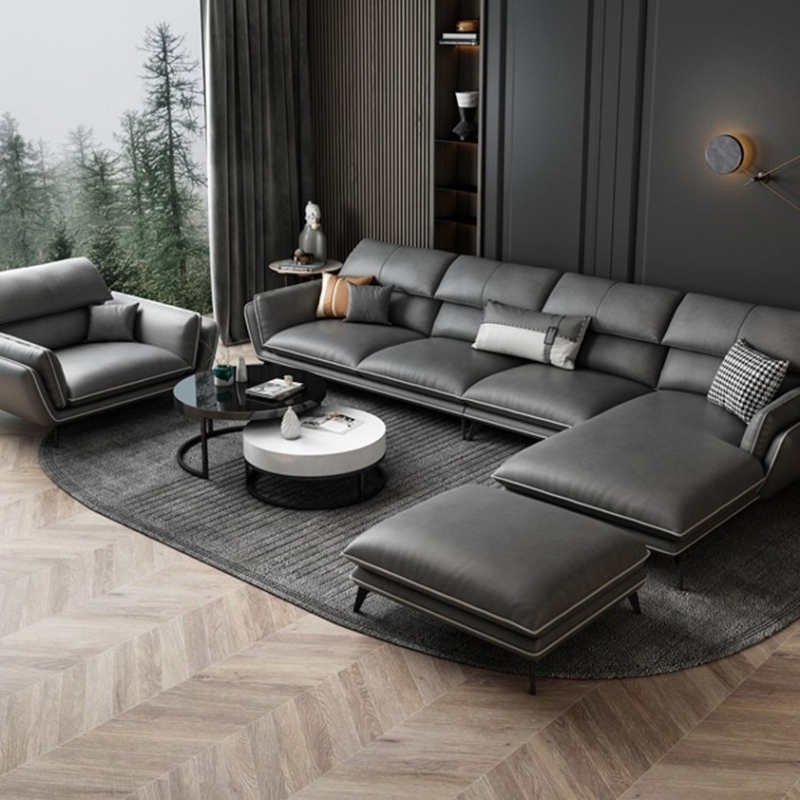 Sofa góc L bọc da bò Italy Pula Lacoste (L44)